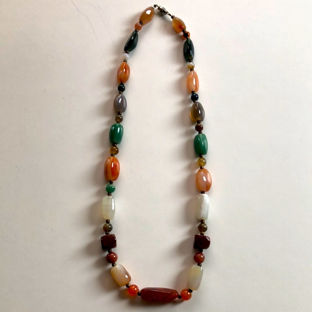 Multi-colored Natural Stone Necklace